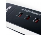 APPROX USB SMART CHARGER 4 PORTS 2.1/1.0 BLACK