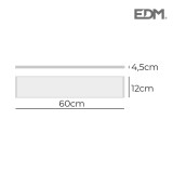 ARMADURA LED 25W 6400K L FR 2500lm 12X60X4,5cm