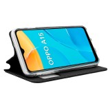 CAPA C/FLIP P/ OPPO A15/A15S LISO PRETO COOL
