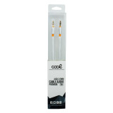 Cabo Jack 3.5mm/M p/3,5mm/M COOL Nylon Prata 1mt