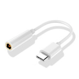 Adaptador USB-C Macho - jack 3.5 mm  Femea COOL Branco