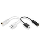 Adaptador USB-C Macho - jack 3.5 mm  Femea COOL Branco