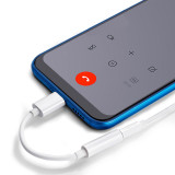 Adaptador USB-C Macho - jack 3.5 mm  Femea COOL Branco