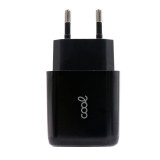 Carregador rapido (PD) duplo tipo C/USB COOL (20 W) preto