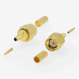 Ficha SMA femea 50 Ohms p/cabo 2,55mm metal ouro Nedis (un)