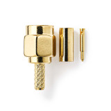 Ficha SMA femea 50 Ohms p/cabo 2,55mm metal ouro Nedis (un)
