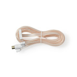 Antena FM fita 50 Ohm c/ficha RF macho 1.90mts branco Nedis