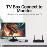 Conversor Vention AEFB0 RCA p/HDMI/RCA Femea - HDMI Femea