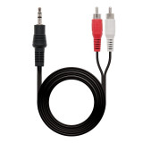 Cabo-3,5-mm-Macho---2-RCA-macho-(10-24-0303)---3-m---Preto