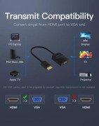 Conversor Vention HDMI Macho p/VGA Femea c/3.5mm 15cm