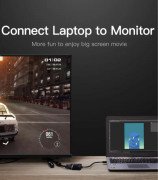 Conversor Vention HDMI Macho p/VGA Femea c/3.5mm 15cm