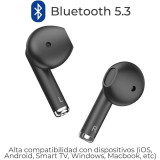 Fones Bluetooth ZTE Buds 2 c/estojo Carreg. 5h bateria preto