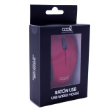 Rato COOL USB com Fio Vermelho