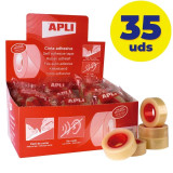 Fita adesiva transparente Apli 11103/ 1,9cm x 33m (un)