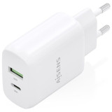 Carregador GaN Aisens A110-0923/1xUSB-A Tipo-C/1xUSB 30W/Br