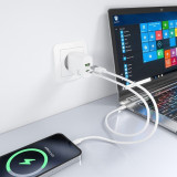 Carregador GaN Aisens A110-0923/1xUSB-A Tipo-C/1xUSB 30W/Br