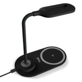 Lampada LED + Qi COOL Base de carregamento sem fio preto