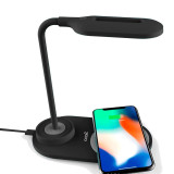 Lampada LED + Qi COOL Base de carregamento sem fio preto