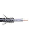 Rolo Cabo coaxial RG 6 preto 25 metros Daxis (mt)