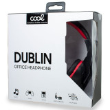 Auscultadores COOL Dublin Office com micro (preto-vermelho)