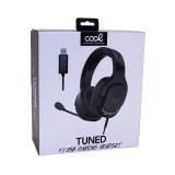 Auscultadores PC/PS4/PS5/Xbox Gam. COOL Tuned Black USB 7.1