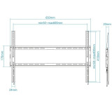 Suporte parede fixo TooQ LP1080F-B 37