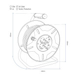 ENROLADOR DE CABOS COM PROTEÇÃO TÉRMICA 3x1,5mm