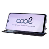 Capa protetora flip COOL para ZTE Blade A75 5G, preta lisa.1