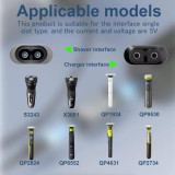 Brangdy 5v tipo-c barbeador adaptador/carregador philips etc