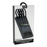 PowerBank Univ.10.000 mAh+Painel Solar COOL 4 conex. Preto