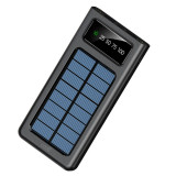PowerBank Univ.10.000 mAh+Painel Solar COOL 4 conex. Preto