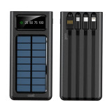 PowerBank Univ.10.000 mAh+Painel Solar COOL 4 conex. Preto