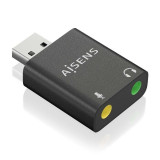 Placa de som Aisens A106-0768/USB macho A-2x 3,5 jack fêmea