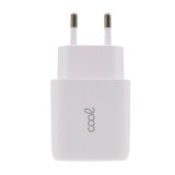 Carregador (PD) Dual Type-C / USB COOL (20W) Branco
