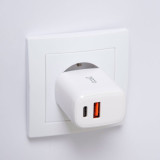 Carregador (PD) Dual Type-C / USB COOL (20W) Branco