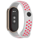 Correia COOL p/Xiaomi Smart Band 8/9/10 Sport Rosa-Cinza
