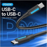 Cabo 2.0 Tipo C Vention USB -C Macho- USB-C Macho 50cm Pr
