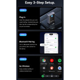 Adaptador CarPlay/Android Auto Sem Fios Vention KRYH0