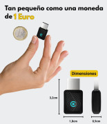 Pen CarPlay s/fios iPhone e Android Bluetooth, USB-A/USB-C