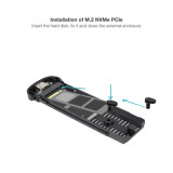 Gabinete externo TooQ TQE-2201B p/SSD M.2 NVMe/USB 3.1