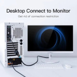 Conversor Vention ACNBB/VGA Macho p/HDMI Fêmea/15cm Preto
