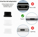 Tampa protetora tomada de carga usb-c (preto, branco) un