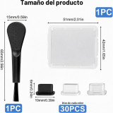 Tampa protetora tomada de carga usb-c (preto, branco) un