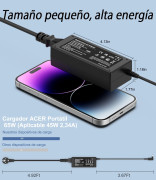 Carregador 19V-3.42A Acer Aspire 1,3,5,A515 A315 ..