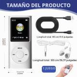 Leitor MP3 MP4 com auriculares portátil