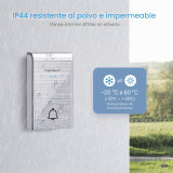 Campainha s/fios c/2 receptores, campainha de porta