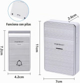 Campainha s/fios c/2 receptores, campainha de porta