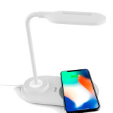 Lampada LED + Qi COOL Base de carregamento sem fio branca