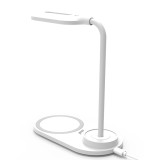 Lampada LED + Qi COOL Base de carregamento sem fio branca
