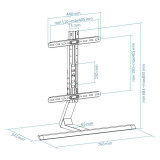 Suporte de Mesa TooQ DB3265F-B para TV de 32-65